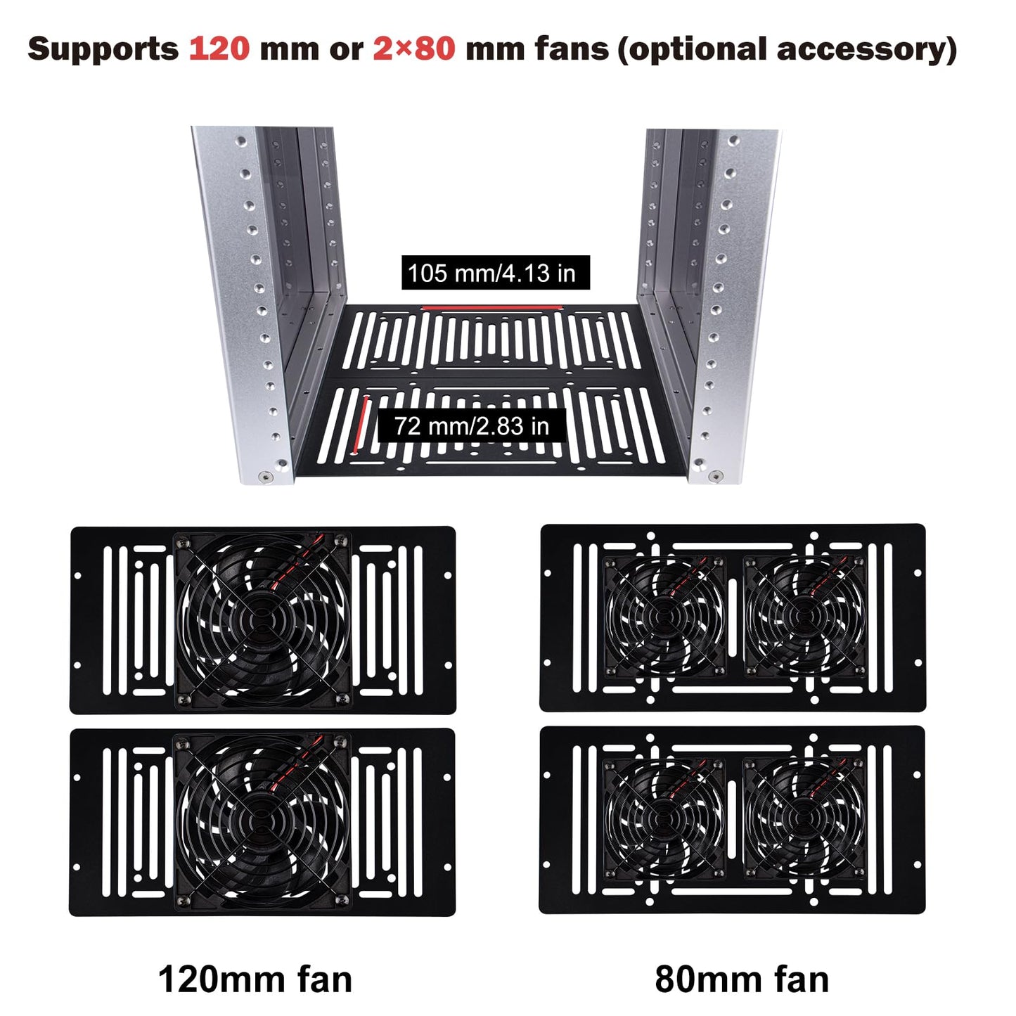 GeeekPi 8U Server Rack Cabinet, DeskPi RackMate T1 Plus,10 inch Network Rack for Servers, Network, A/V Equipment, 10.23inch/260mm Depth (Silver)