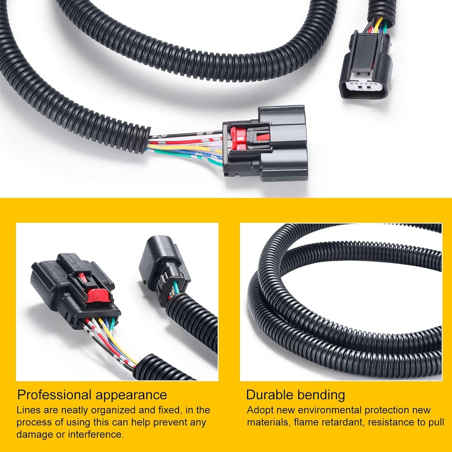 Amumu 2013-2016 F250 F350 F450 F550 Rear View Back Up Camera Wiring Harness Compatible with Ford Super Duty Trucks