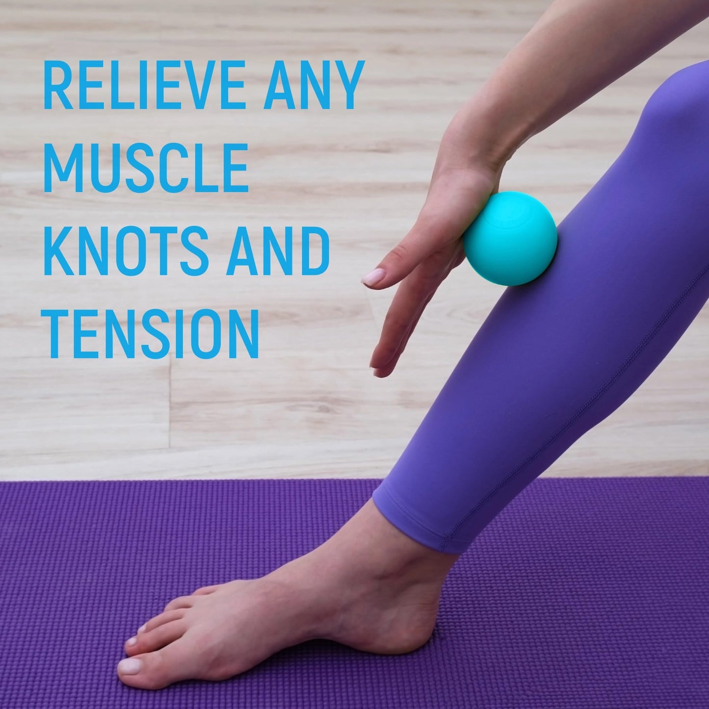 Massage Lacrosse Balls for Deep Tissue Relief - Trigger Point Therapy Ball Set for Plantar Fasciitis, Myofascial Release for Back, Shoulder, Foot - Massage Ball Roller - 2 Pack (Blue/Orange)