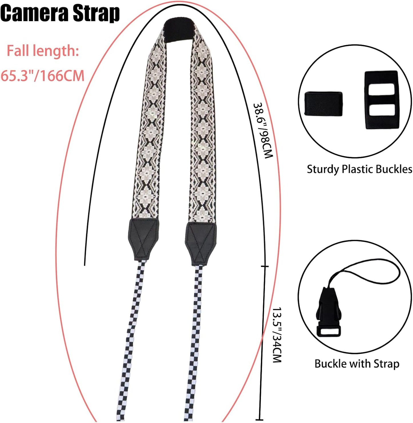 1.5" Vintage Quick Release Camera Strap for DSLR & Mirrorless Cameras