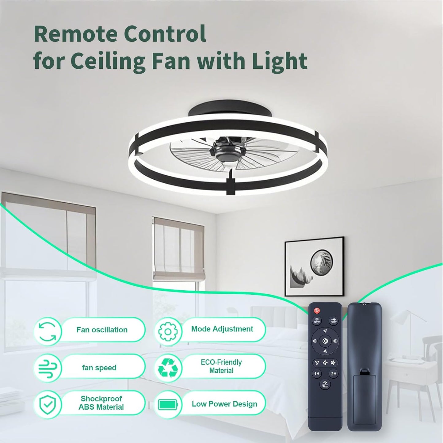 WDZP B7865 B7870-RGB B7611-RGB New Fan Replacement Remote Control Applicable for Mpayel Ceiling Fan Light