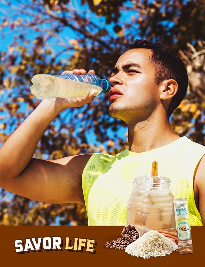 Hydration + Energy Electrolyte Drink Mix ??Coffee Horchata Agua Fresca Flavor | Sugar-Free Powder with Caffeine, L-Theanine, Coconut Water & Minerals | 15 Single-Serve Stick Packs