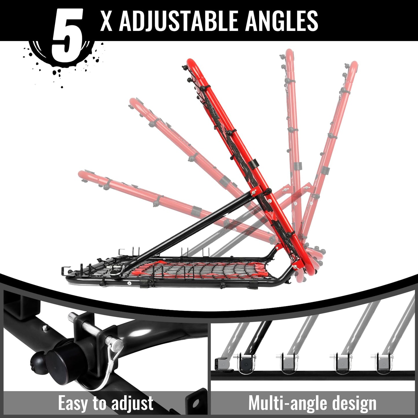 Storgem Baseball Softball Rebounder Net, Pitch Back Rebound Net,Soccer Rebound Net, Fielding Rebounder(Red-Black)