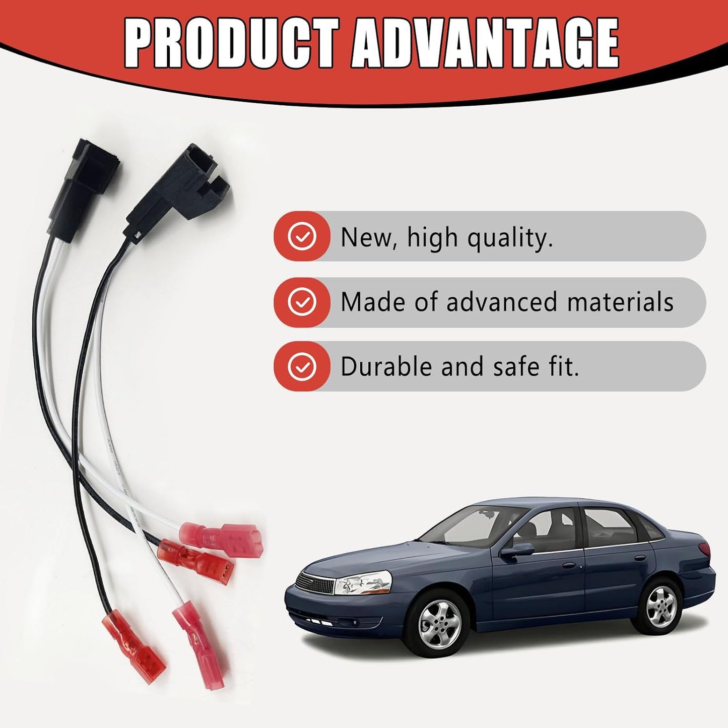 2 Pack 1988-UP Speaker Harness Replacement Compatible with Select GM Vehicles, Front Rear Door Speaker Wiring Harness