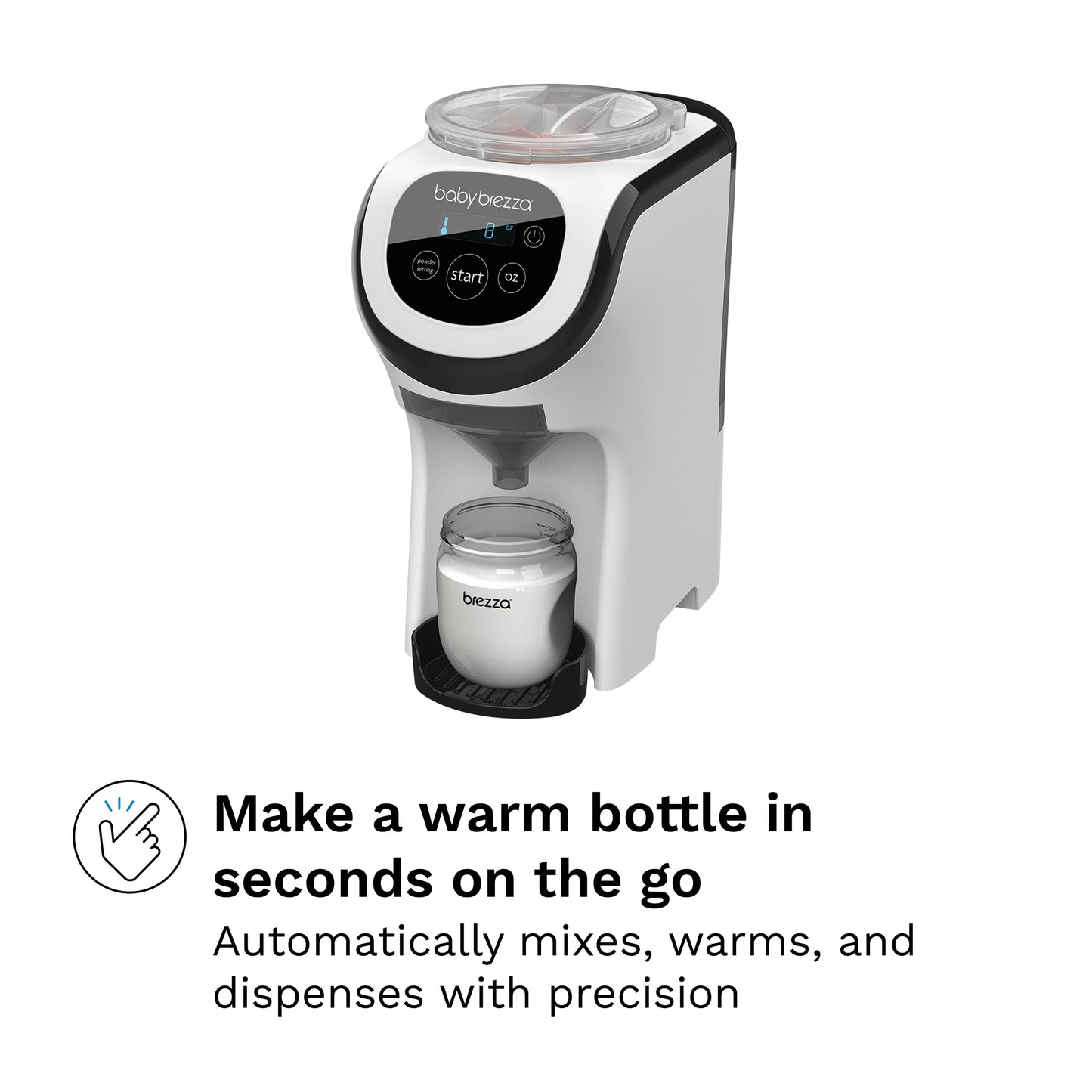 Baby Brezza Formula Pro Mini Baby Formula Mixer Machine Fits Small Spaces and is Portable for Travel– Bottle Makers Makes The Perfect Bottle for Your Infant On The Go, White
