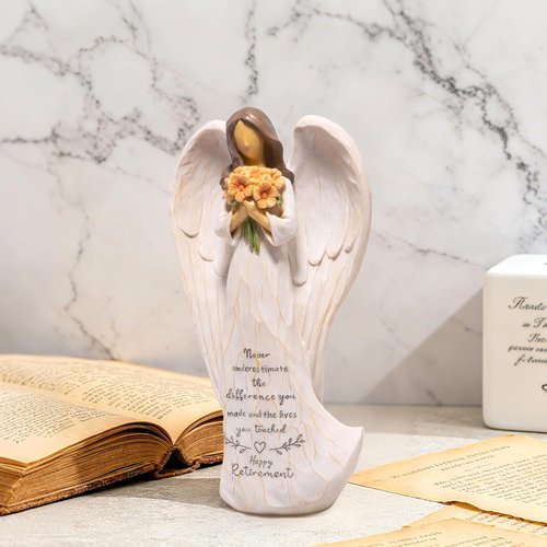 Hodao Angel Figurine - Inspirational Retirement Gift for Women | Hand-Painted Resin Keepsake