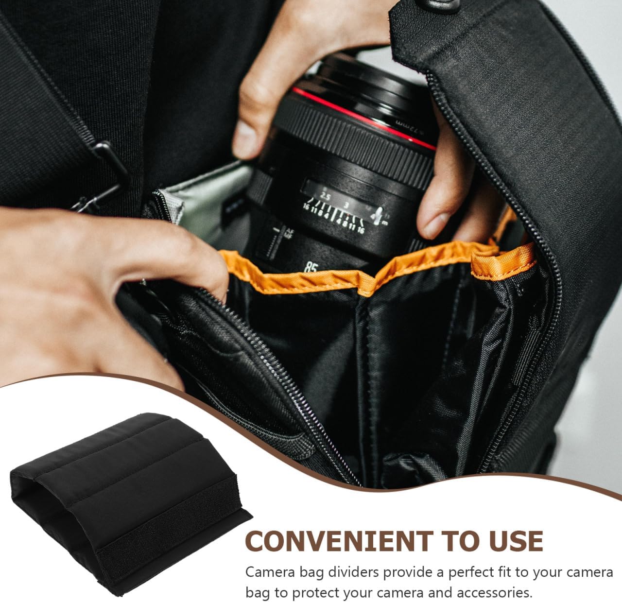 Backpack 2-Pack 11.02X4.72X0.31In NUOBESTY Camera Case Partition Accessory Padded Camera Bag Dividers Inserts