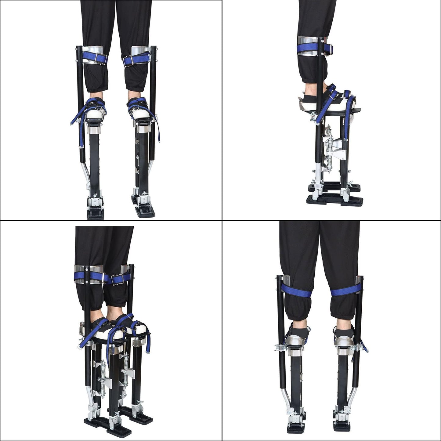 waltyotur 24-40 inch Drywall Stilts Grade Adjustable Auminum Tool Stilt for Painting or Cleaning - Black