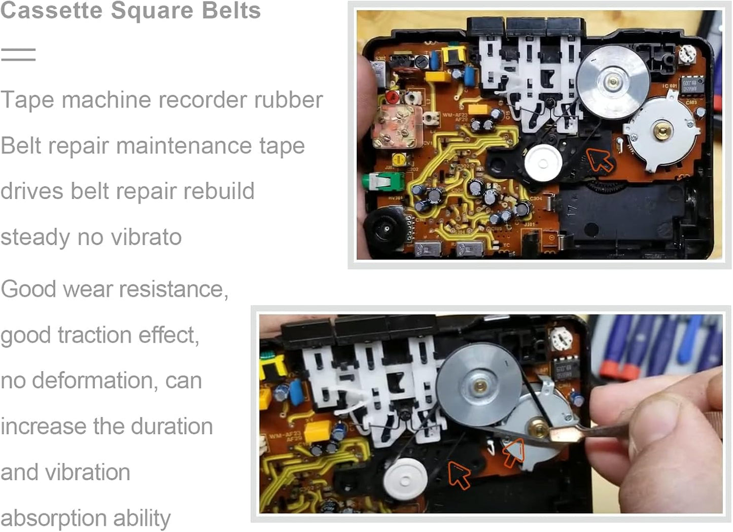 MEFONKOU 40-135mm Cassette 2mm 100 Recorder Rubber Belts Mix Flat Belt for Repair Maintenance Tape Machine DVD CD LD