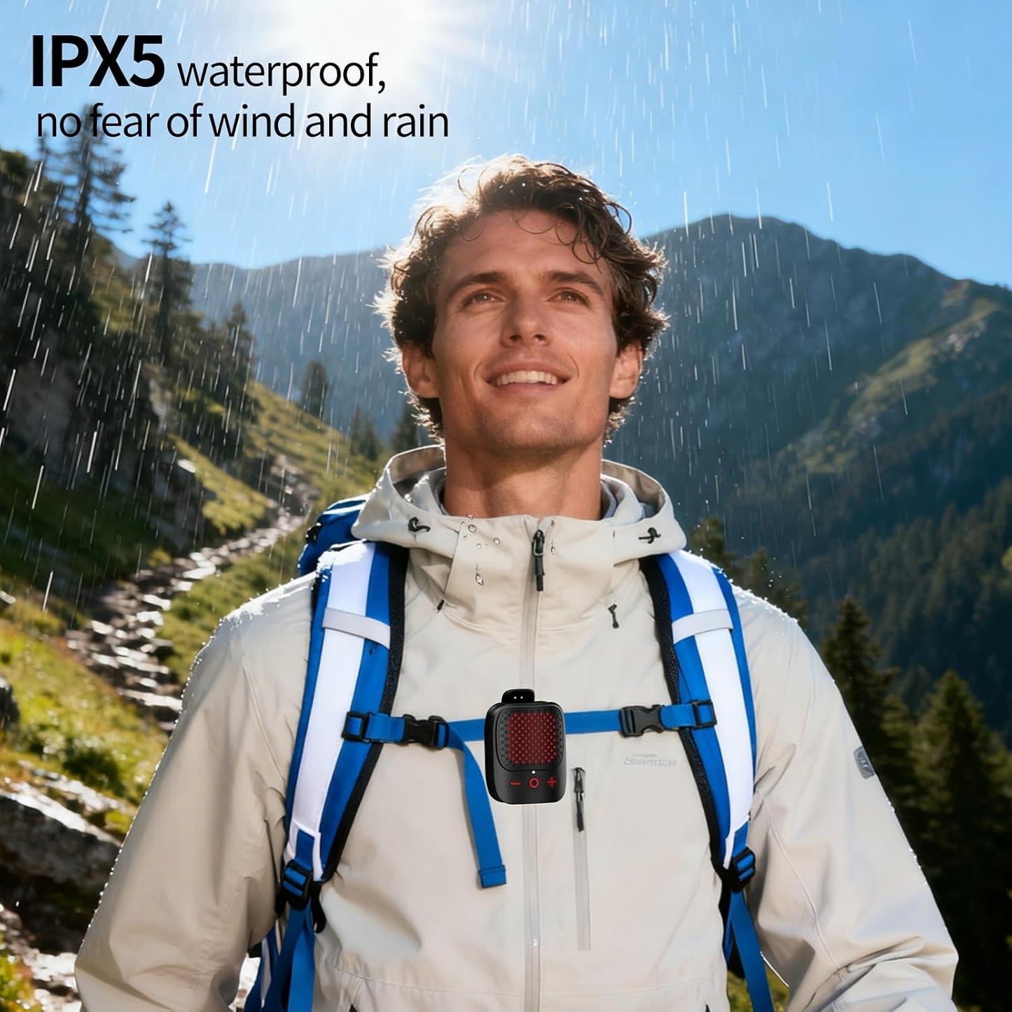 Jierben Playtime,IPX5 Wearable Bluetooth Speaker, Clip-On Mini Portable Speakers All Day Waterproof, Built-in Mic