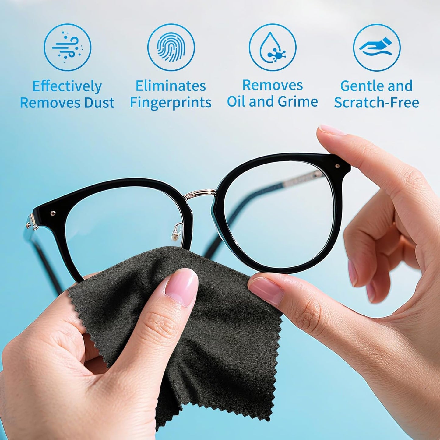 LOJWRY 30 6*7in, Glasses Cleaning Cloth Pcs - Ultra Soft, Individually Wrapped, Streak-Free, Microfiber Eyeglass