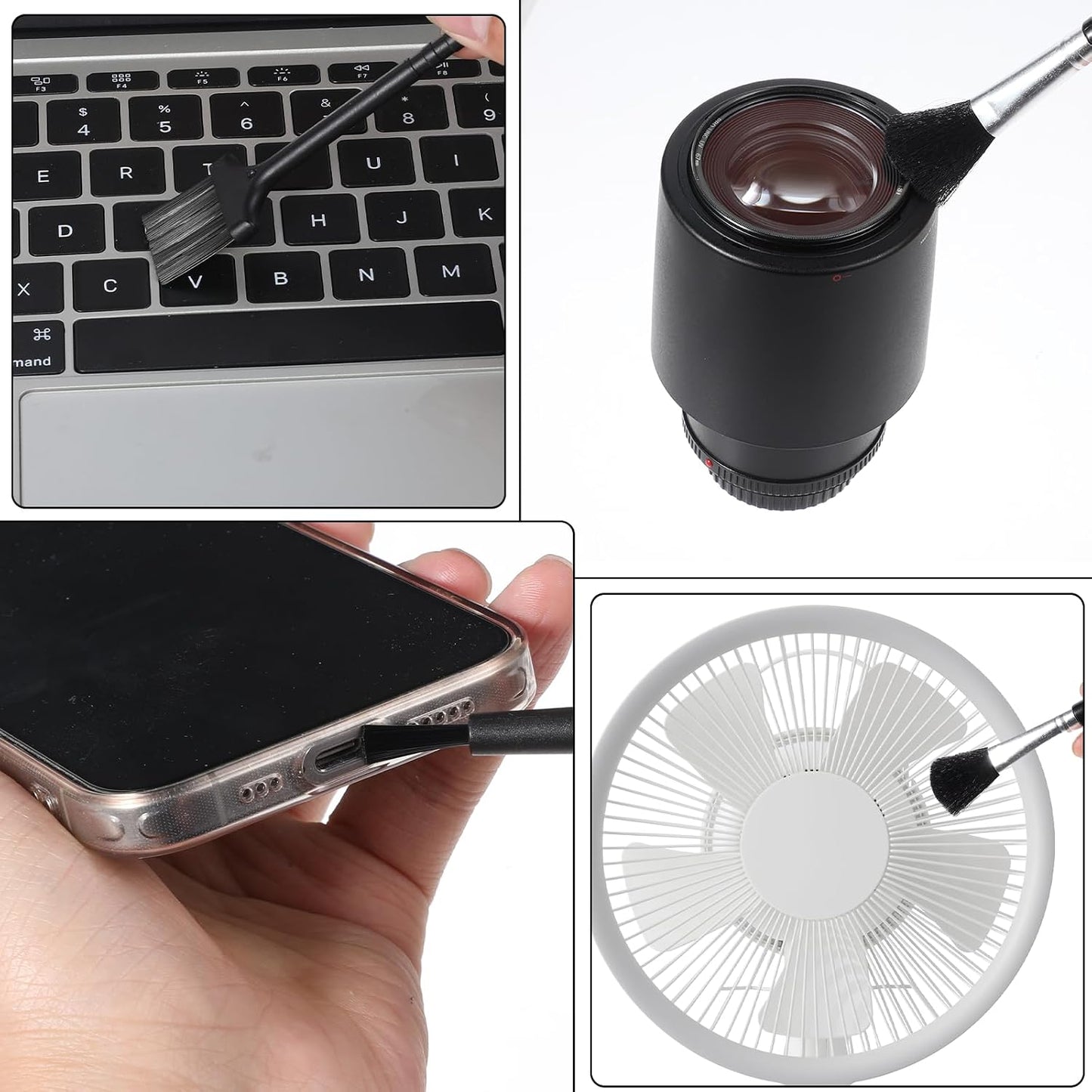 FdcLixuvol 10 Keyboard Brush, Pcs Mini Anti Static Brush Keyboard Cleaning Brushes Kit Nylon Dust Cleaning Brushes