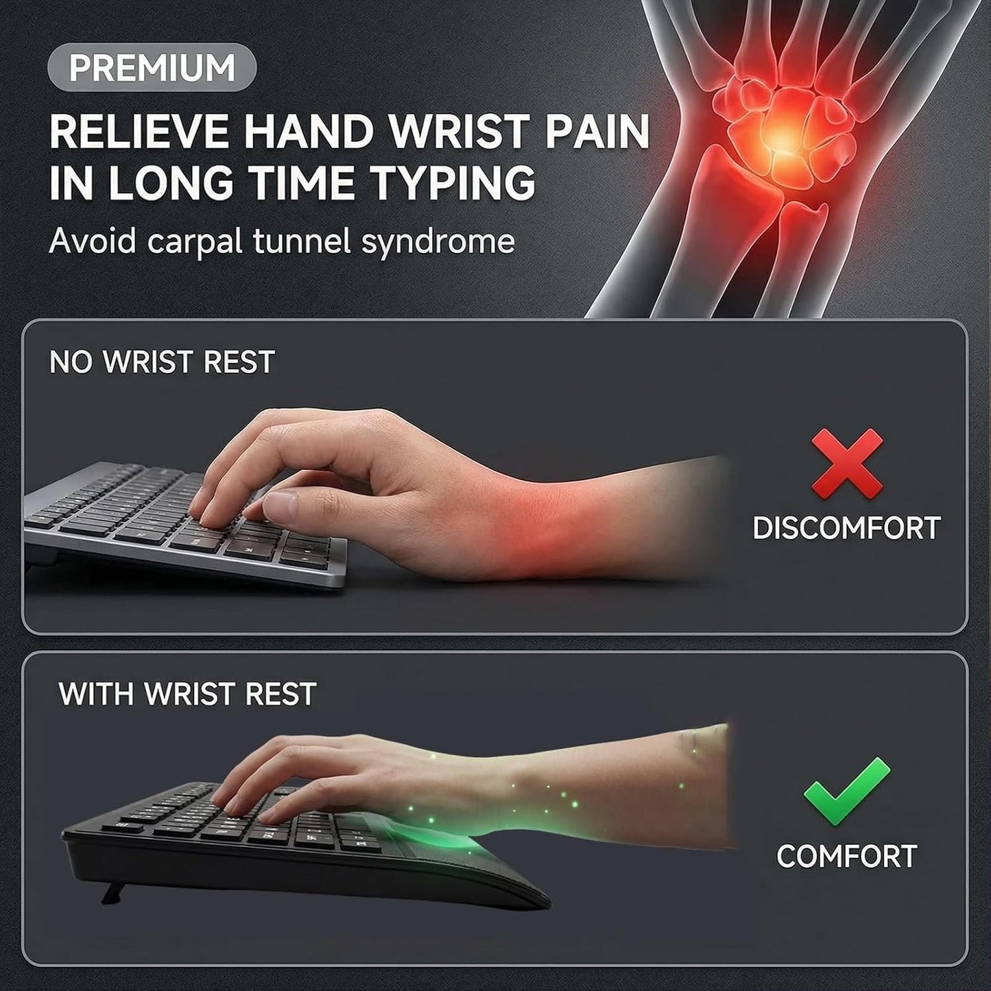 MIKUSO Large Print Computer Keyboard,High Contrast Big Letter Keyboard for Seniors Visually Impaired Low Vision,Laser