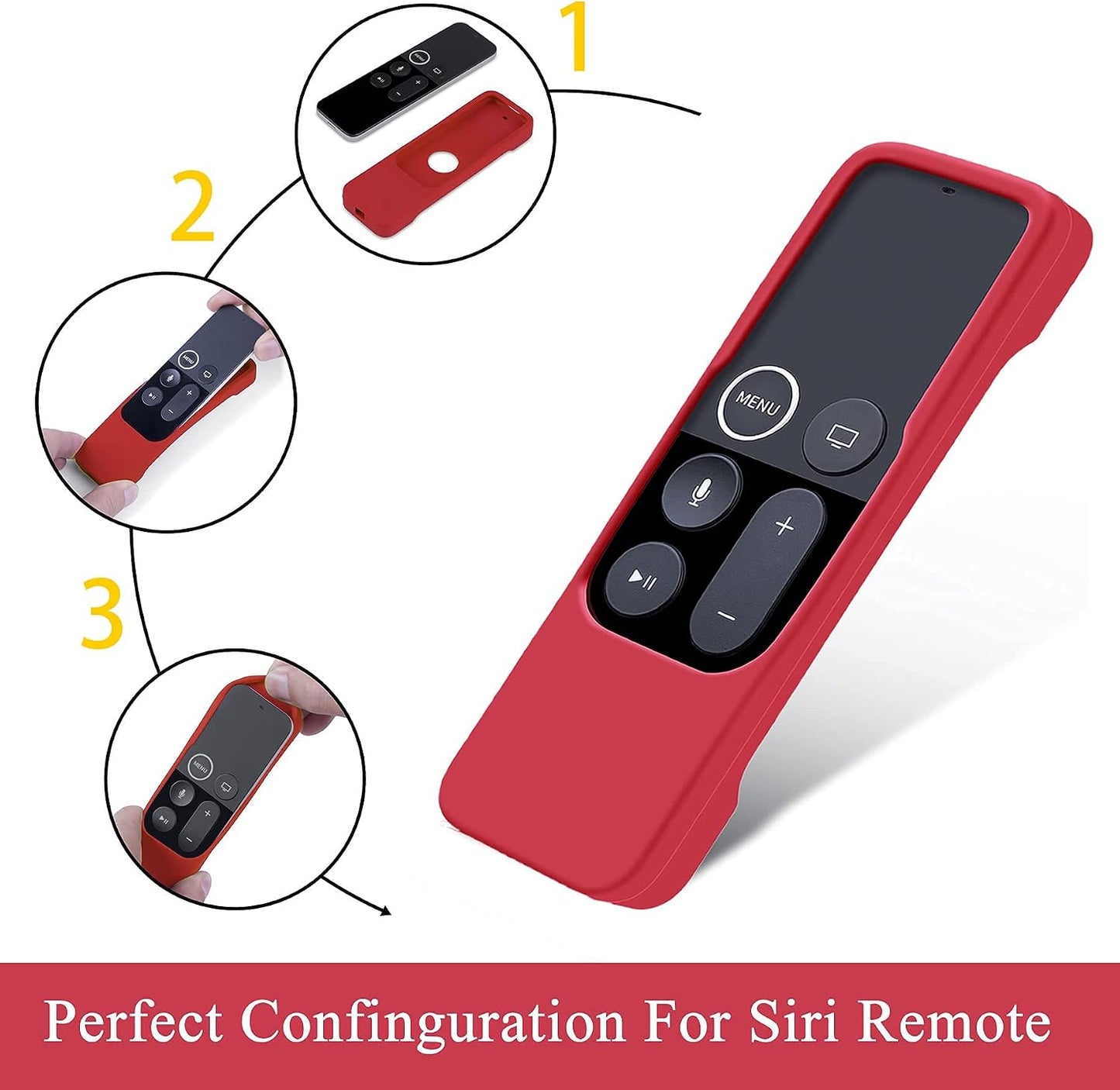Lambcare 4K/ 4th Case Compatible with Apple TV Gen Remote Light Weight Anti-Slip Shock Proof Silicone Cover