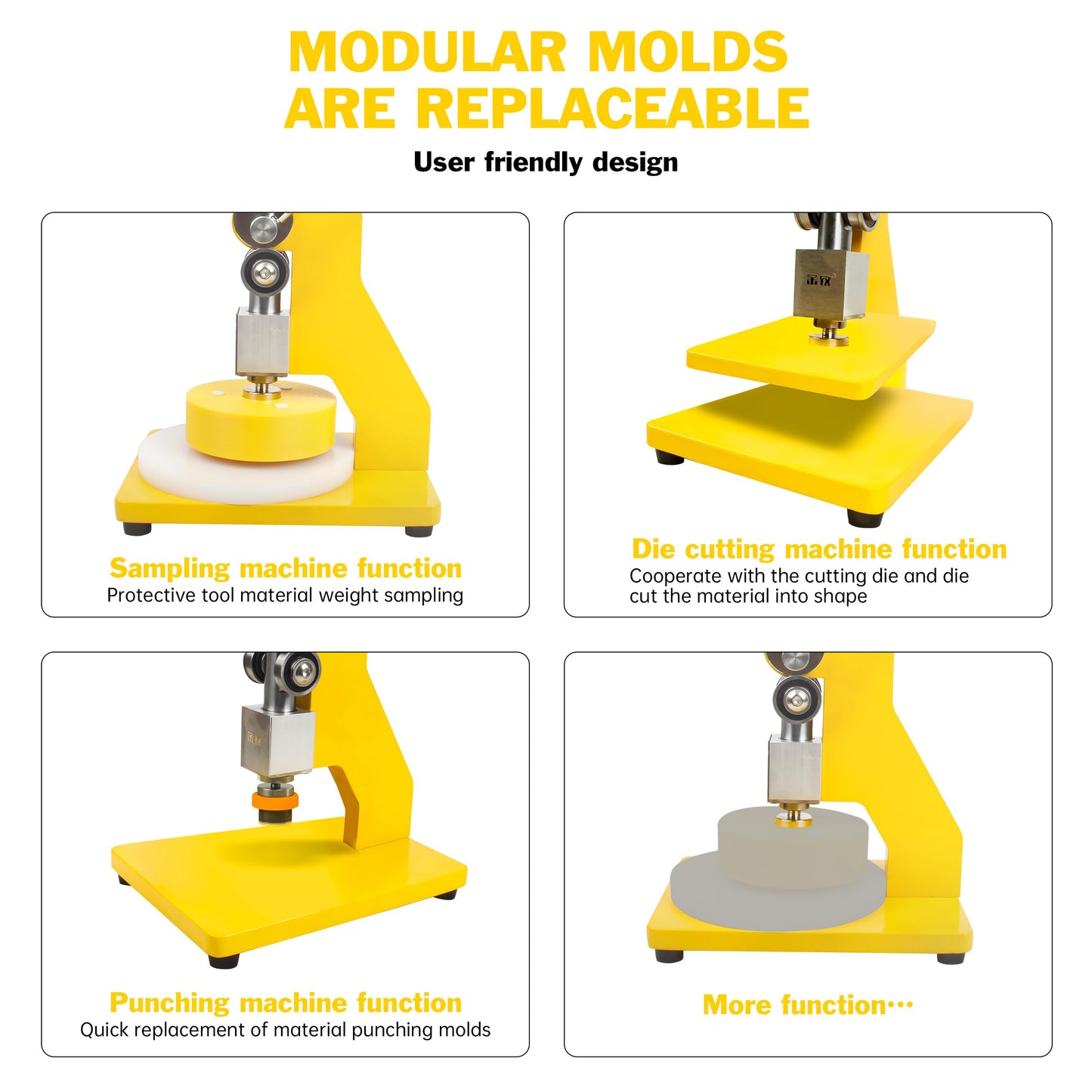 YIDOFENG Circle Sampler Cutter Round Sample GSM Cut Machine for Fabric, Rubber, Leather, Carpet, Paper ，Foam，100cm² Manual Die Cutter Hand Press Mold Cutter Leather Leathercraft Cutting Machine
