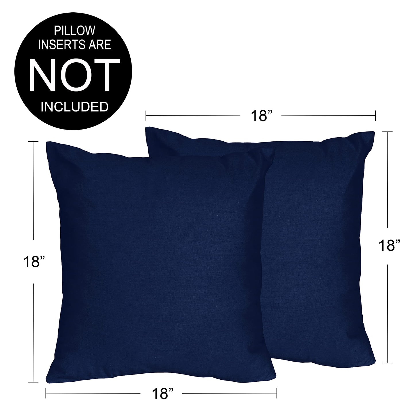 Sweet Jojo Designs Navy Blue Boy Girl Unisex/Gender Neutral Decorative Throw Pillow Covers for Couch Bed Square Home Decor Accent Case Set of 2 18x18 Pillows NOT Included Blue Orange Stripe Collection