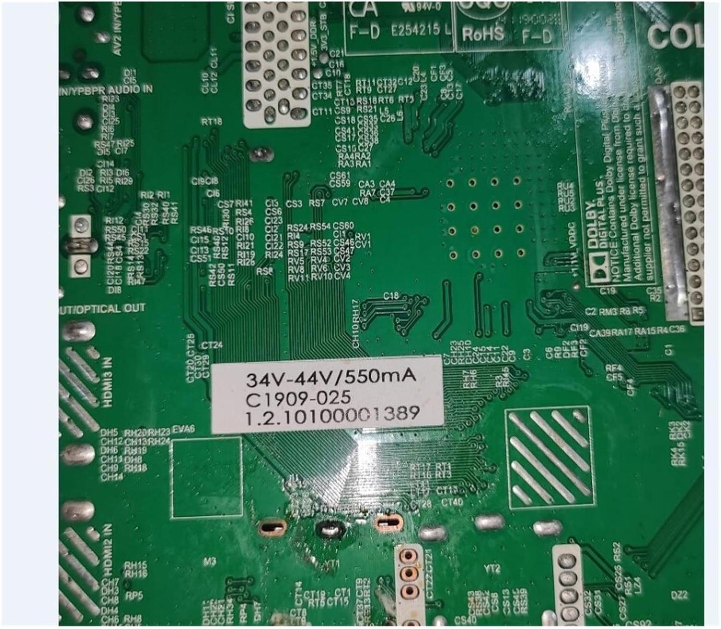TP.MS3663S.PB818 34-44v 550ma 1366x768(NO LCD LED TV Three-in-one TV Motherboard Backlight Voltage T NO SD NO CI)