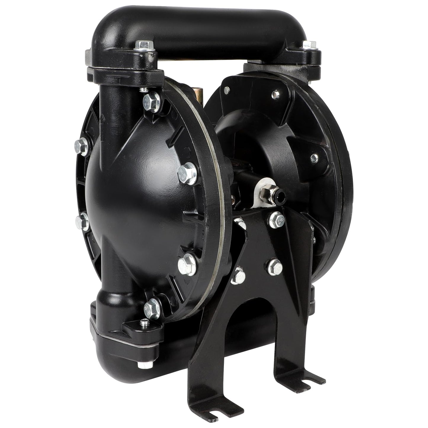 Air-Operated Double Diaphragm Pump For Environmental Protection Drainage Construction Petroleum Chemical Pharmaceutical Electric Power (Black, 1 Inlet Outlet)