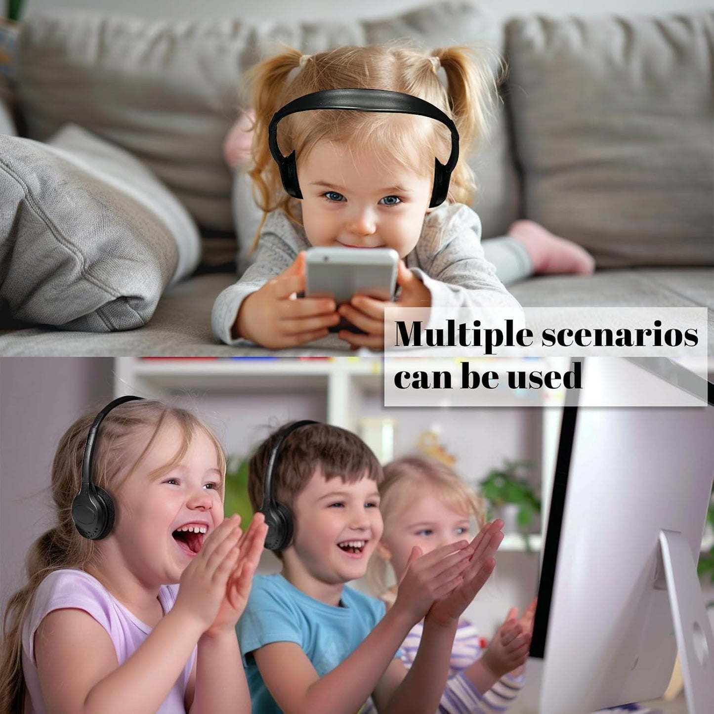 20 Pack Set 3.5 mm Adults(006 Class Headphones for Kids Students School Classroom Bulk Earphones Adjustable with Jack