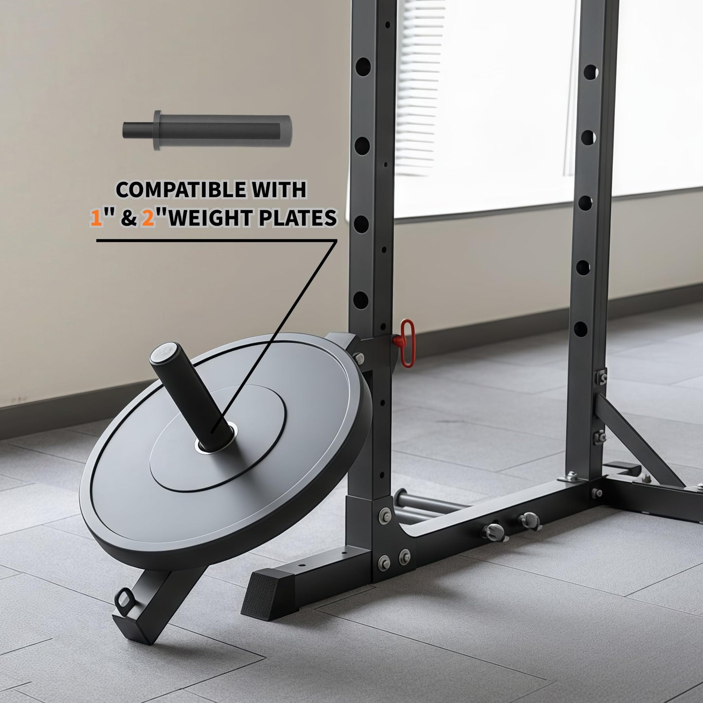 MEGASTAR FITNESS Belt Squat Lever Arm, T Bar Row Landmine Attachment, Comes with Squat Belt, Compatible with 1" and 2" Weight Plates and 1" Hole Design, Designed for 2x2 Power Rack