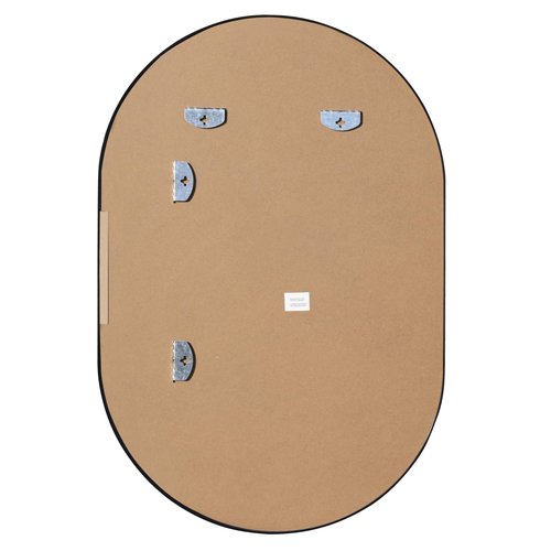 JONATHAN Y MIR202A Milly 24 in. W x 36 in. H Medium Oval Metal Framed Wall Mirror, for Bathroom, Living Room, Bedroom, Black