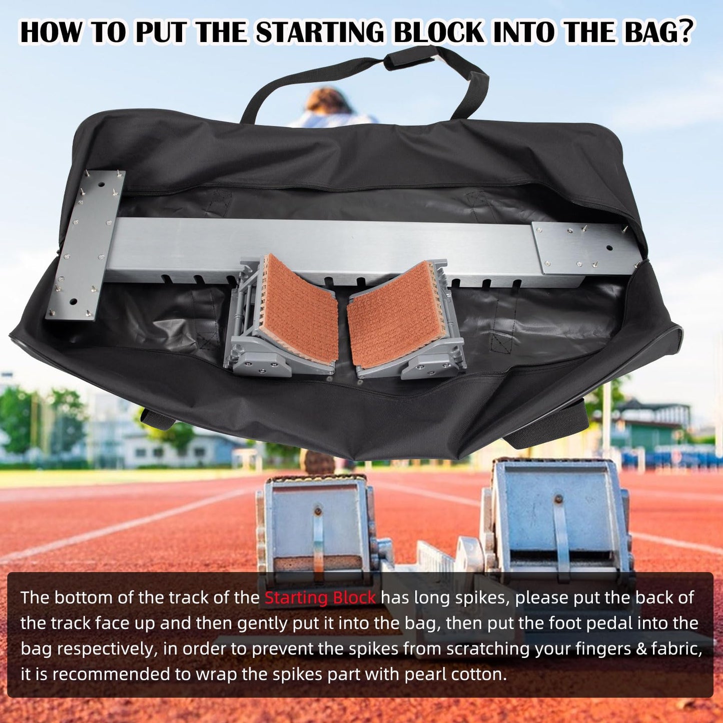 Supvision 37.4in Foldable Duffle Bag Fits Starting Blocks with an Overall Length of Less Than 35 Inches Extra Large Travel DuffelTote GymBag with Zippers and Handles Sports Oxford Cloth Bags