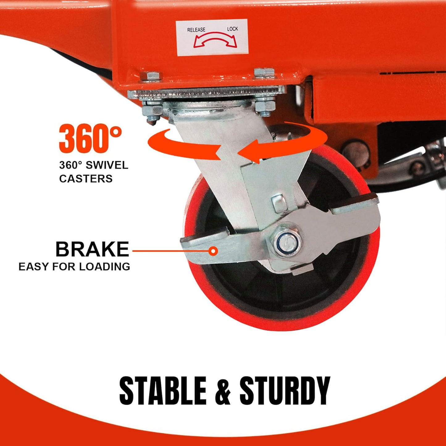 Tory Carrier Lift Table Cart 660 LBS Capacity 35.4" Lifting Height, Foldable Hydraulic Scissor Cart, Manual Platform Carts, 4 Wheels and Foot Pump, Elevating Hydraulic Cart for Transportation