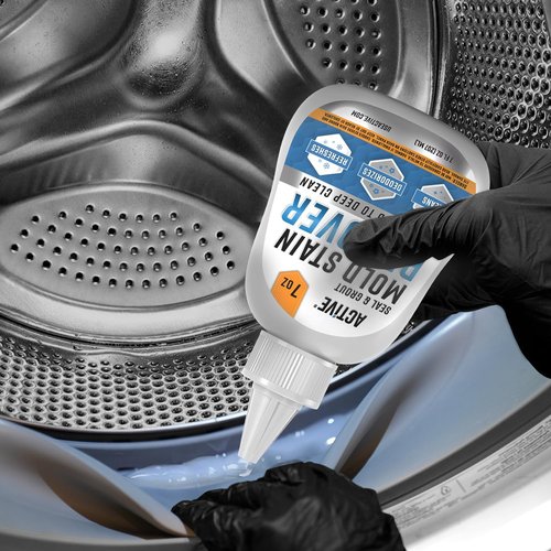 ACTIVE Mold Stain Remover Gel - Heavy Duty Cleaner for Washing Machine Seals & Grout - 7 Fl Oz
