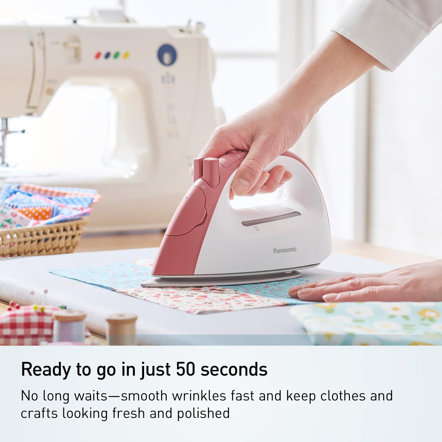 Panasonic Cordless Steam Iron, Compact, Light, with Charging Station NI-QL300R