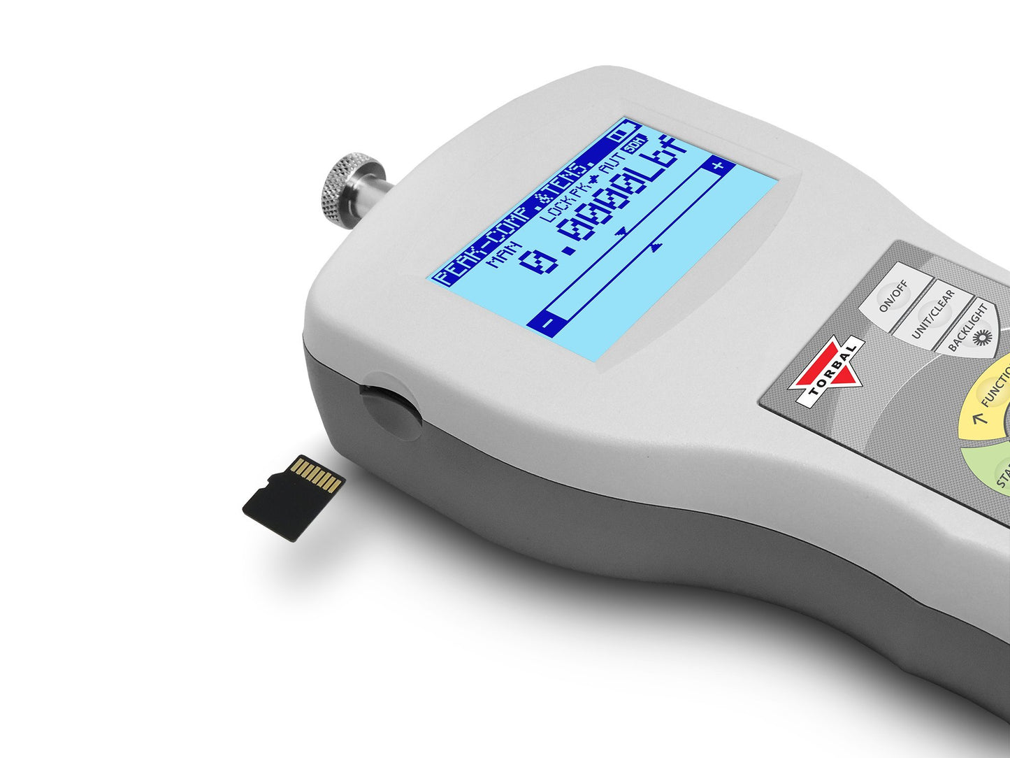 TORBAL FB5 Digital Force Gauge, 1lbf x 0.0002lbf, Tension and Compression, Built-in microSD, USB, RS232, Peak and Multi Peak Detection