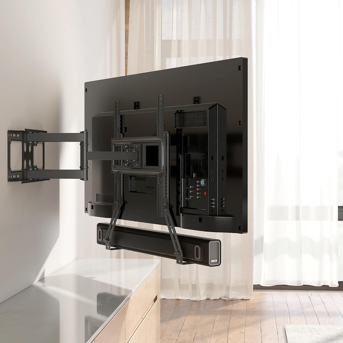 XINLEI 23 65 Inch 22 lbs SBR303 Universal Sound Bar Mounts with Detachable Long Extension Plates Fits Most to TVs