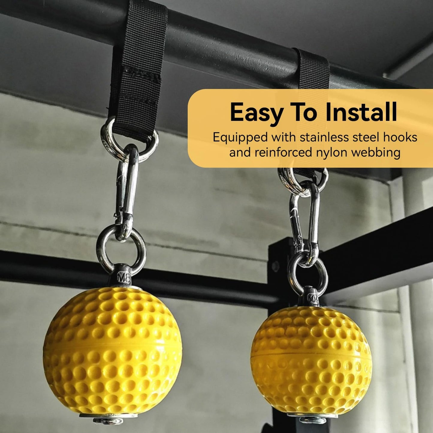 Pull up Ball Grip, Rock Climbing Grip with Strap Pull up Handles Hooks Non Slip Hand Hold Strength Trainer Exerciser Rock Climbing Accessories and Training Equipment for Bouldering Fitness and Workout