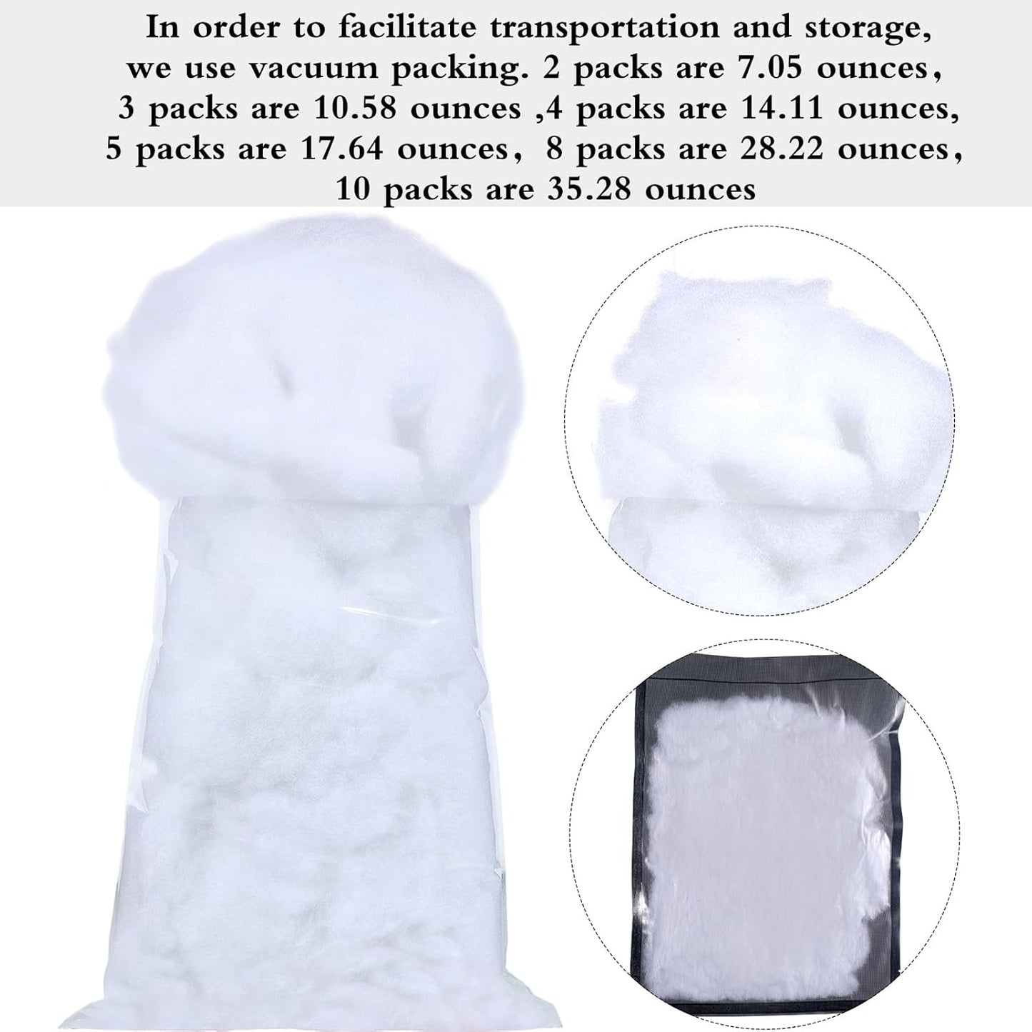 Shappy Christmas Fake Snow | 35.27 Ounce Fluffy White Cloud Fiber for Indoor Decor