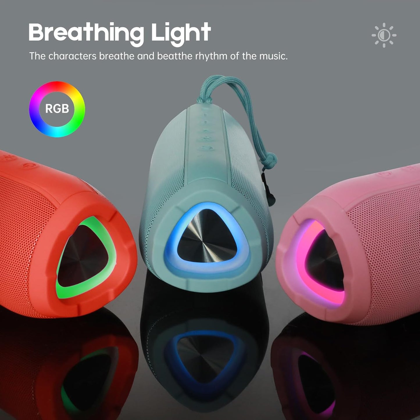 Ykall 20W IPX6 36H Bluetooth Speakers, Portable Bluetooth Speaker Wireless with Loud Stereo Sound, TWS Pairing