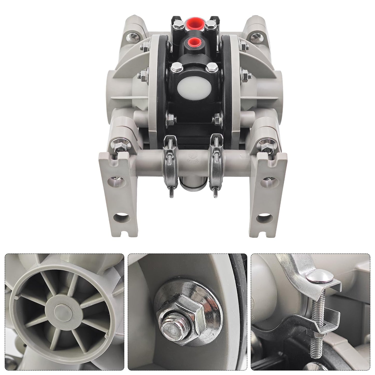 666053-3EB Polypropylene Santoprene Single Double Diaphragm Pump Replacement for Diaphragm Pump Replacement for Air Compressor, 13 gpm, 100 psi