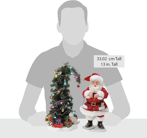 Department 56 National Lampoon's Christmas Vacation Santa & Squirrel Tree Lit Figurine Set - 13 Inch, Multicolor