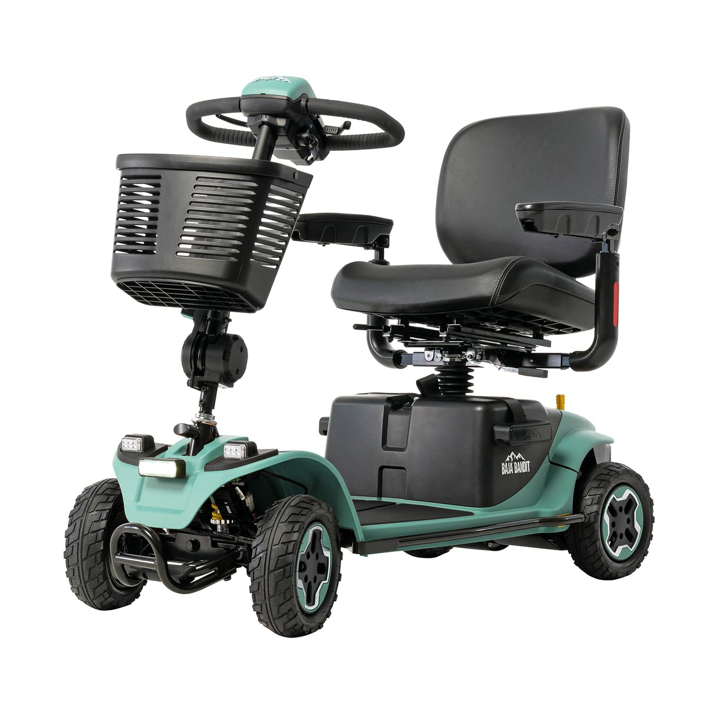 Pride Mobility Baja Bandit BA140 Mobility Scooter, Outdoor 4-Wheel Travel Electric Scooter for Adults, 400 lbs. WC, Up to 8 MPH, 11.25 to 22.5 Miles Range Per Charge