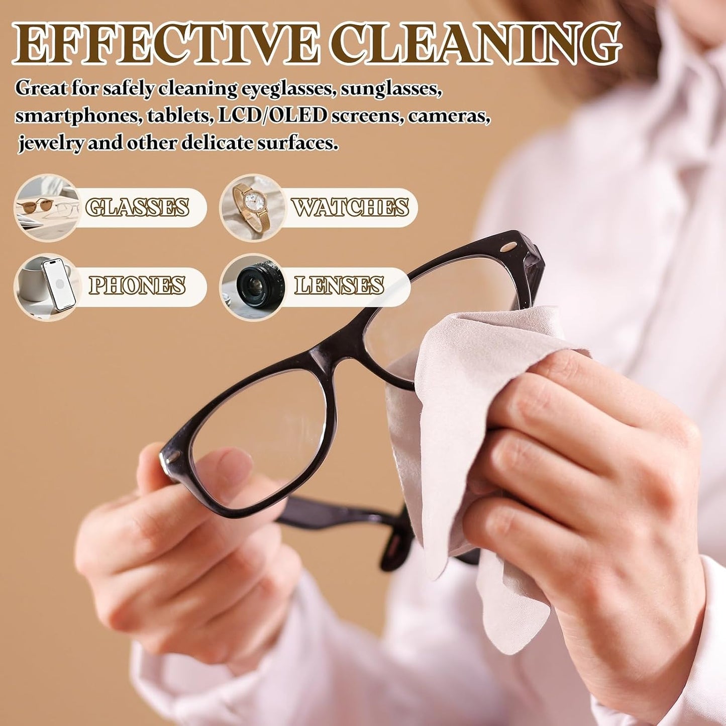 3Pcs 15.8 15.8 PATIKIL Soft Eyeglass Cloths, x Electronics Microfiber Cleaning Cloths Eyeglass Cleaning Fabric for Lens