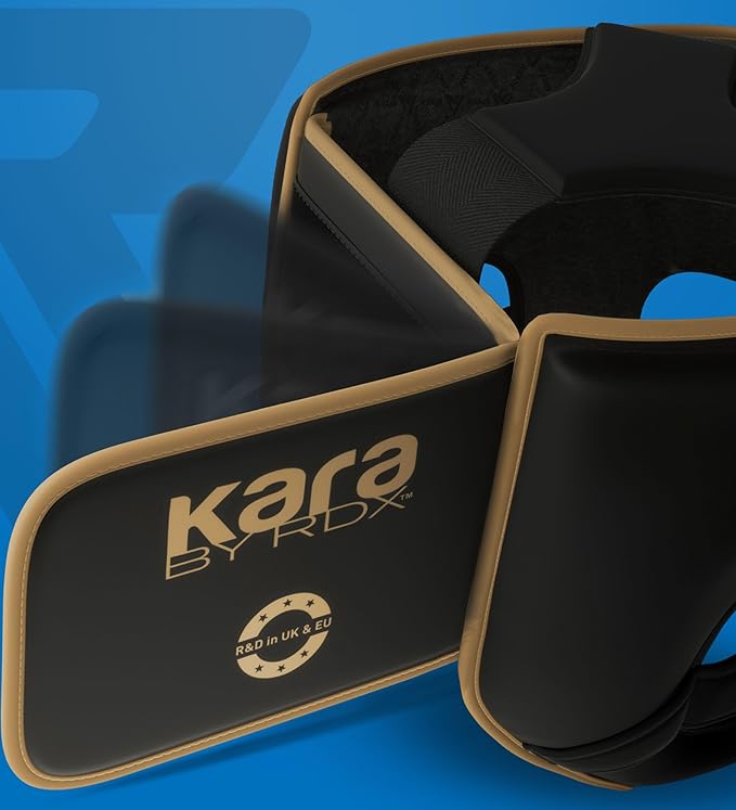RDX Kids Boxing Headgear, MMA Training, Adjustable Padded Kara Muay Thai Juniors Head Gear, Kickboxing, Sparring, Martial Arts, Karate, Taekwondo Youth Girls Boys Helmet, Home Gym Workouts