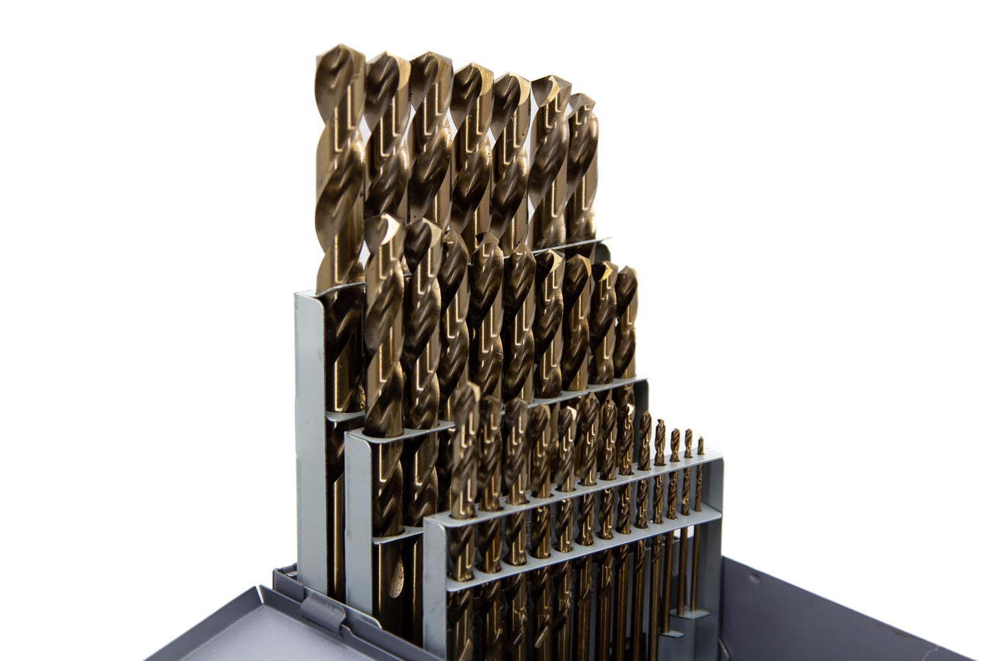 Drill America D/A29S-CO-SET 29 Piece m42 Cobalt Screw Machine (Stub) Drill Bit Set (1/16" - 1/2" x 64ths), D/ASTCO Series