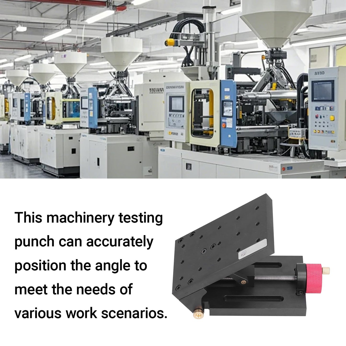Culnflun 1 Pc Machinery Adjustment Platform, Adjustable Aluminum Alloy Punch Platform Precision Angle Tilt for Production Machinery Testing Equipment 5.9 x 4.4 x 2.2in