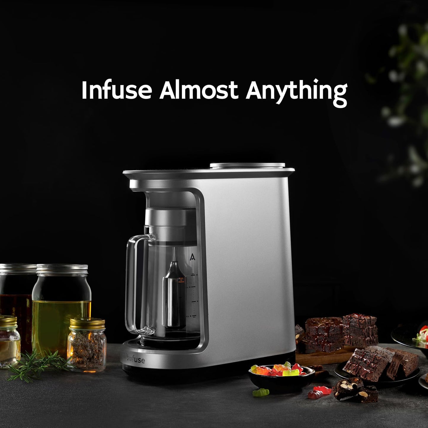 Altafuse Ultrasonic Decarboxylator & Herbal Infusion Machine with Built-In Scale, Odor-Reducing Airtight Lid, Large Capacity, Dishwasher-Safe, Touchscreen — Infuse Oils, Butter, Honey, ALTA 1, Infuser
