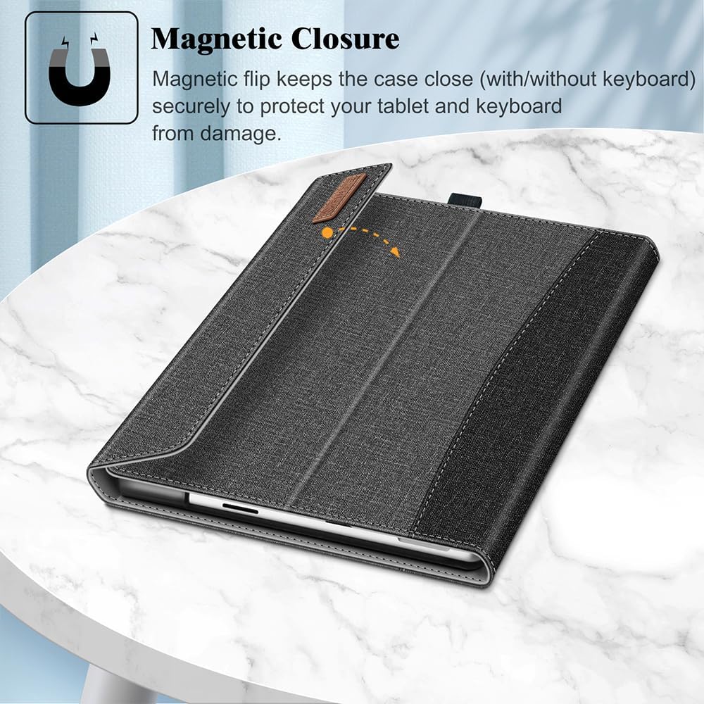 FINTIE 13 Inch 11/10/9 Case for Microsoft Surface Pro - Multiple Angle Viewing Portfolio Business Cover with Pocket