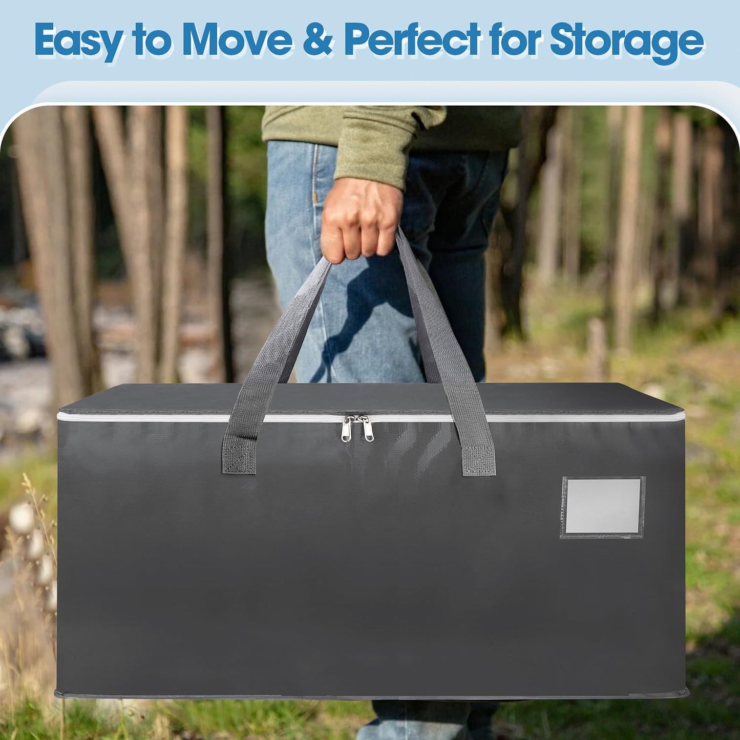 Skiennix Extra Large Moving Bags - 6 Pack Heavy Duty 93L Totes with Strong Zippers & Water-Resistant Design
