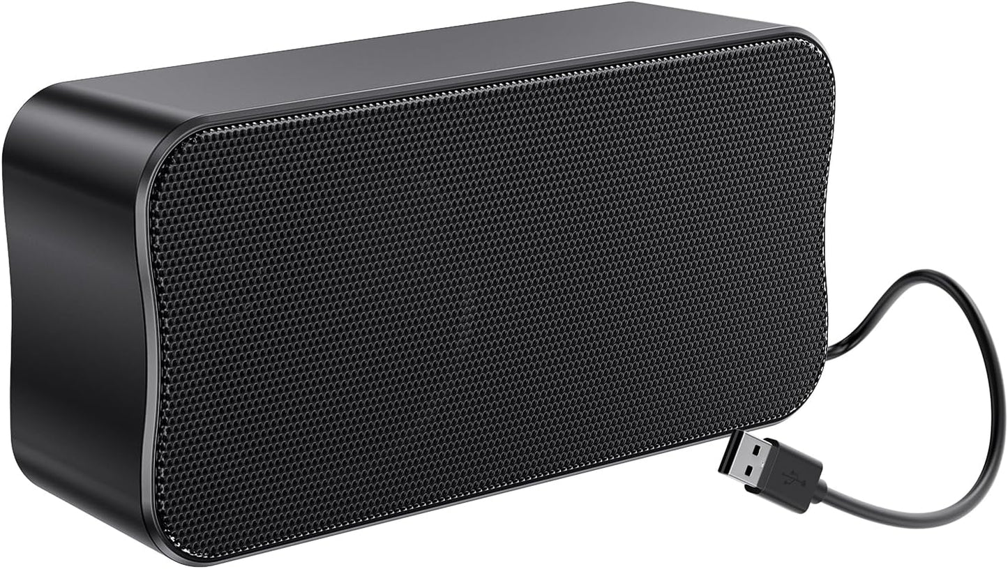 DEPUDA USB Computer Speakers for Desktop PC, Laptop Speaker, Portable Mini Stereo Speakers, Plug and Play, Clear Sound