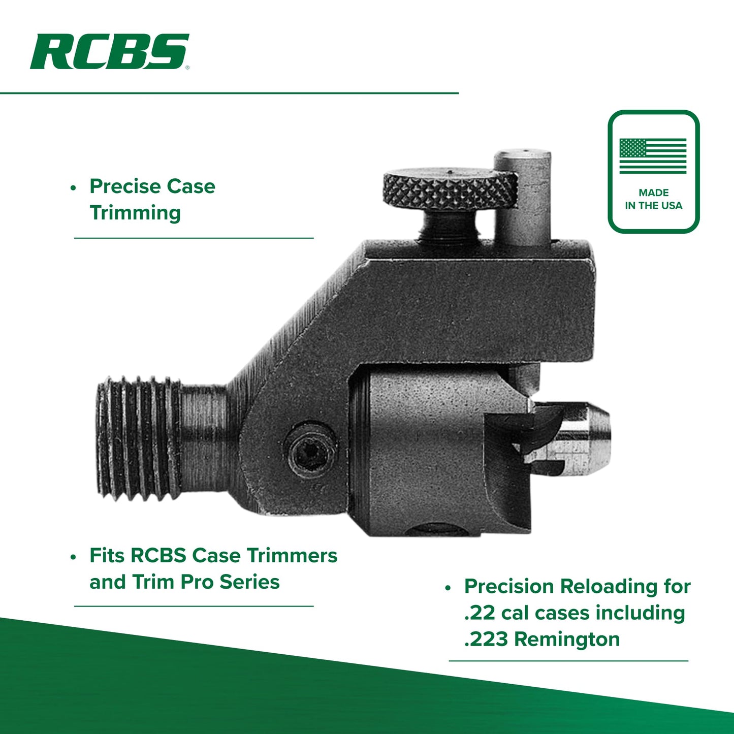 RCBS Trim Pro 3-Way Cutter .22 Cal, Case Trimmer with Chamfering and Deburring for .22 Caliber Cases