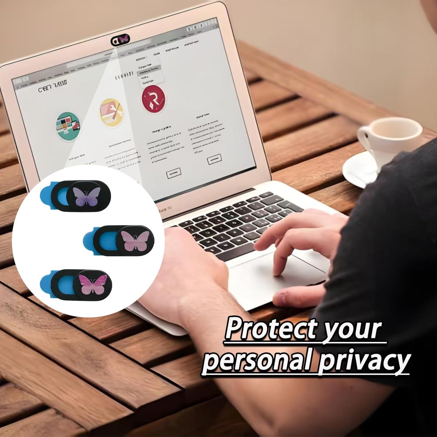 Yinluluna 3 Pcs Laptop Camera Cover Slide, Ultra Thin Webcam Privacy Cover, Phone Camera Blocker to Protect Privacy
