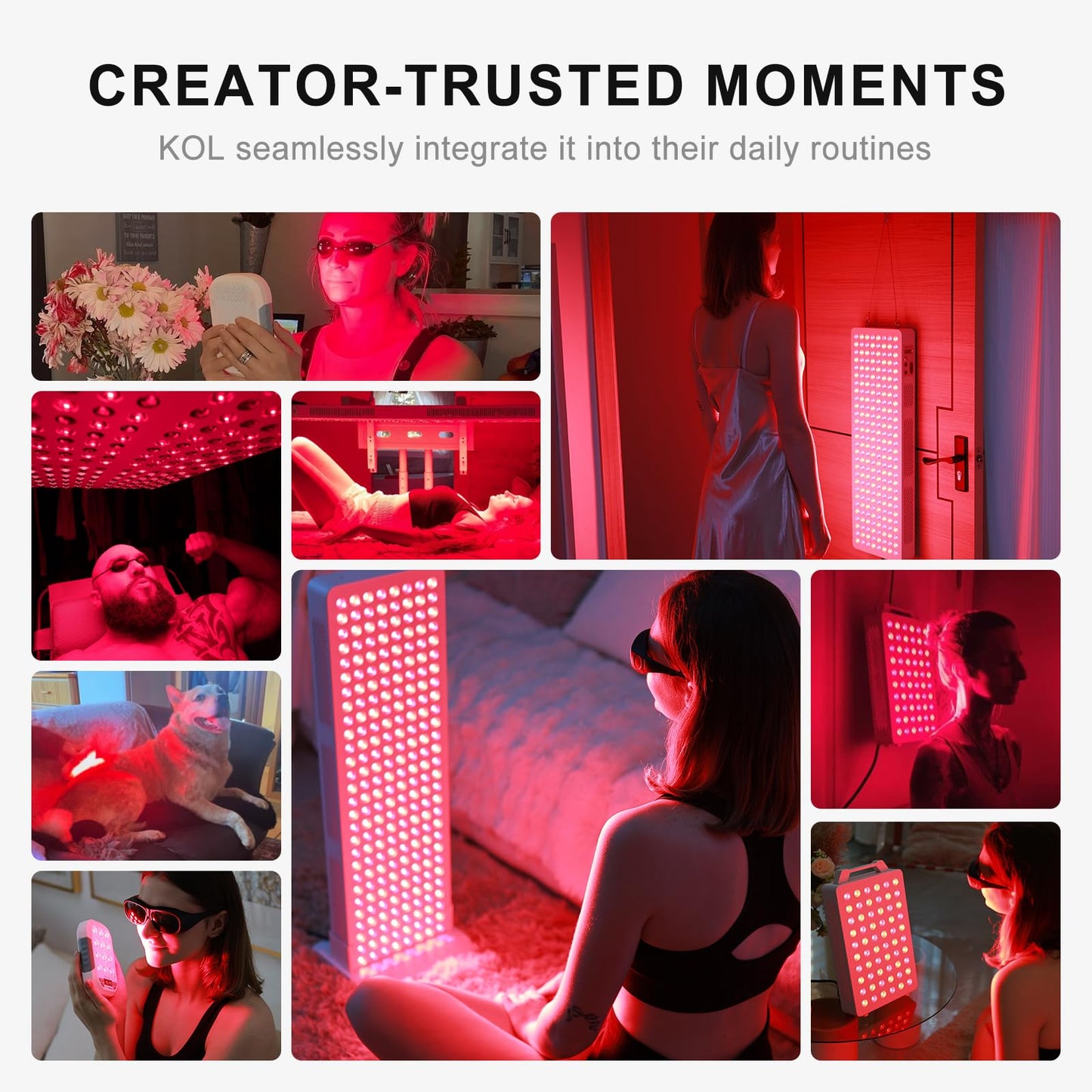 BONTANNY Red Light Therapy with Base, 630/660/810/830/850nm 5 Wavelengths Red Near Infrared Light Device with 120 Dual Chip Clinical Grade LEDs, Remote Control, Timer for Face, Body, Skin, BO-600
