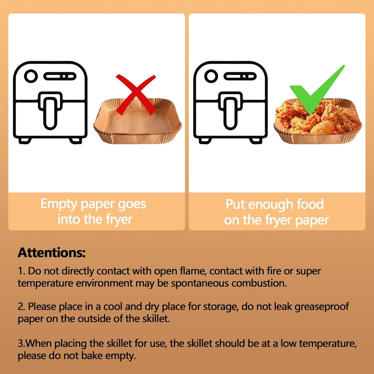 Skiennix 9-Inch Air Fryer Paper Liners - 200PCS Non-Stick, Oil-Proof & Heat-Resistant Parchment