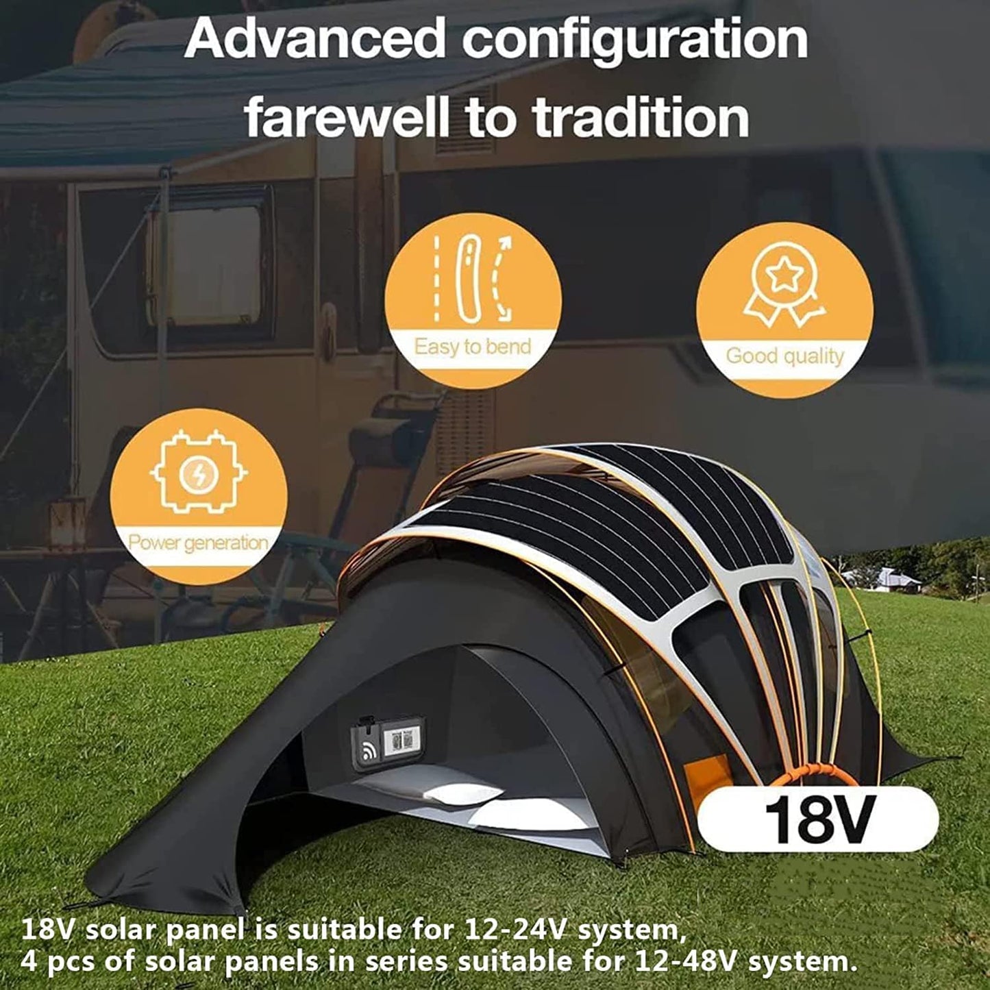 1000 Watt Solar Panel Kit, 2 × 500 Watt Flexible Solar Power Panel Photovoltaic Module with 40A Solar Charge Controller Monocrystalline Solar Panel for Camping Off Grid Battery Charging Boat